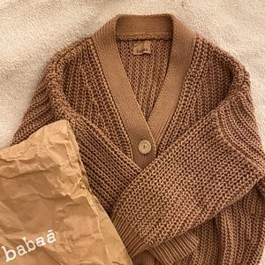 babaa Cardigan no 18 Roasted Fig